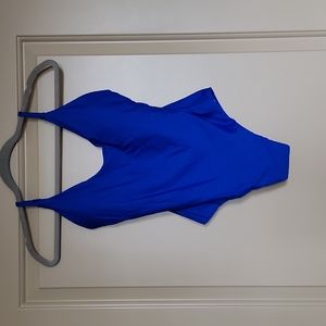 NWT Jcrew Rounded V-neck One Piece Swimsuit, size 6, royal blue, style #K6163